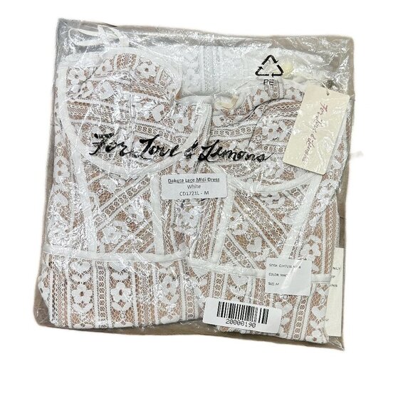 NEW For Love and Lemons - Dakota Lace Midi Dress White - Picture 12 of 12